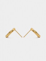 Pendientes Aros Irregulares - Acero Inoxidable dorado