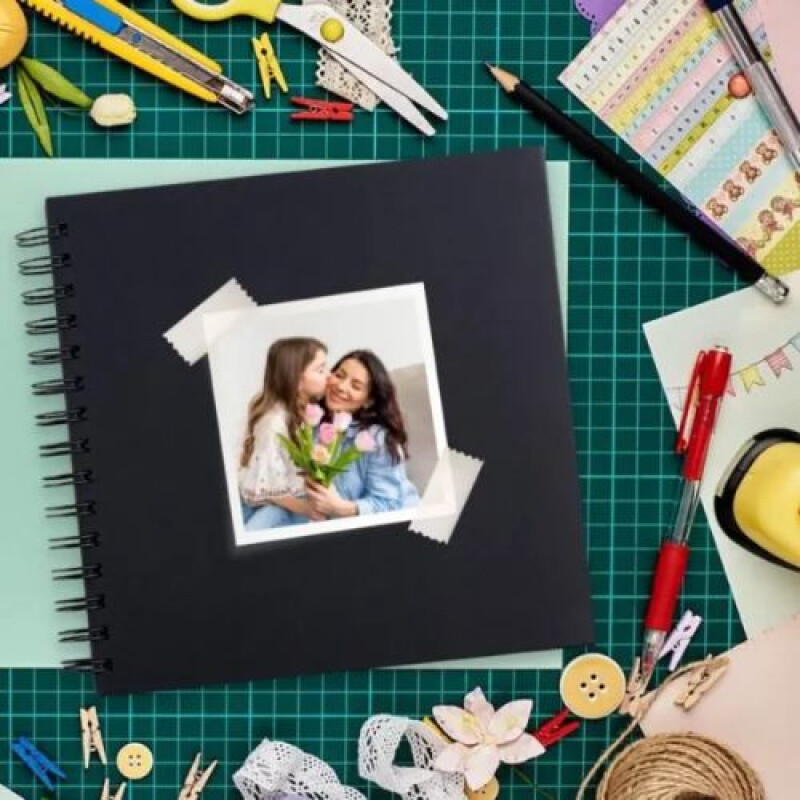 Album para Scrapbooking 30x30 Black- Main Paper Album Para Scrapbooking 30x30 Black- Main Paper