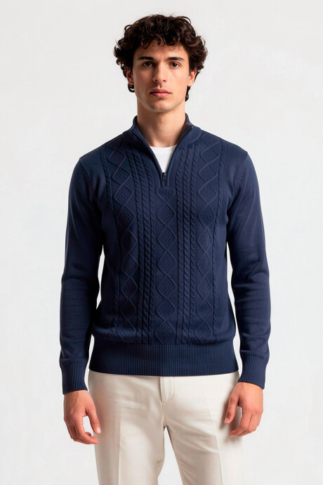 SWEATER TATON TIBET Navy