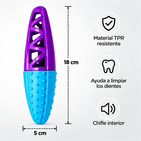 Juguete Morder Perros Gatos Limpieza Dental Golosinas Premio Celeste Violeta