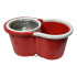 Mopa Giratoria De Acero Inoxidable Excelente Calidad Premium Variante Color Rojo