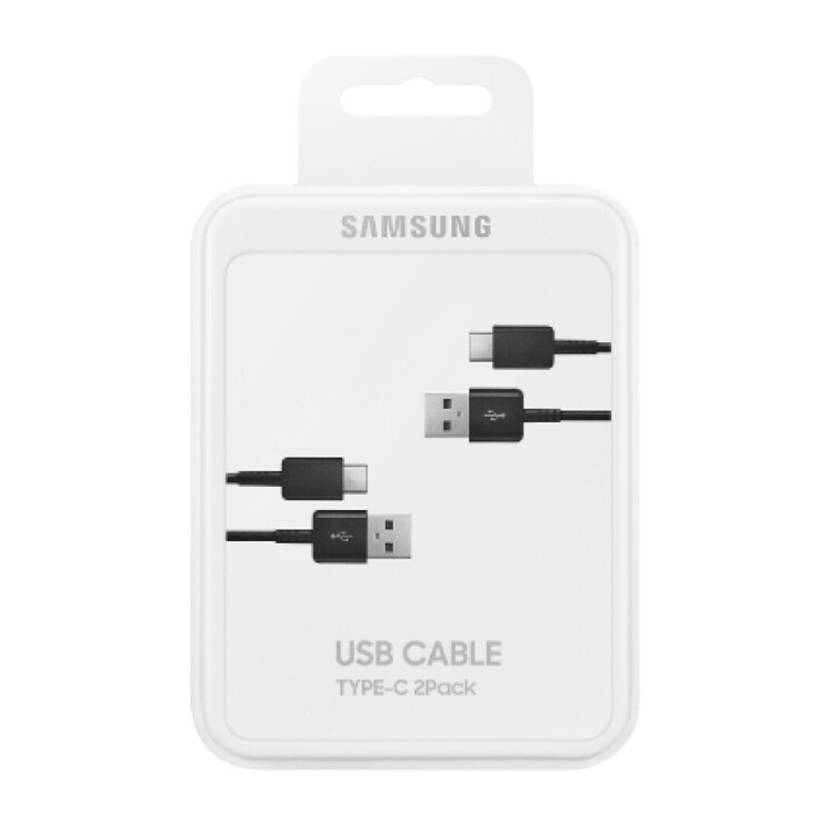 Pack 2 Cables Samsung USB-A a USB-C 1,5 m Negros EP-DG930 2-Pack