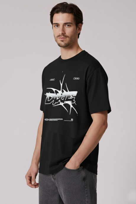 T-SHIRT MAGRON DIXIE Negro