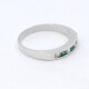 Anillo En Oro 18K Blanco, Brillantes Y Esmeraldas Anillo En Oro 18K Blanco, Brillantes Y Esmeraldas