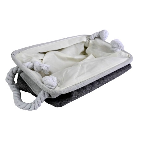 CANASTO TELA PLEGABLE CON ASAS CUERDA CANASTO TELA PLEGABLE CON ASAS CUERDA