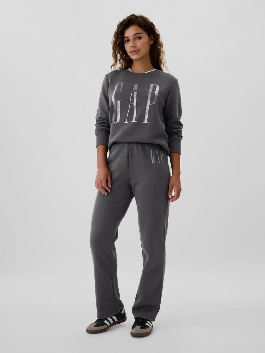 Pantalón Deportivo Sin Puño Logo Gap Mujer - Cast Iron 