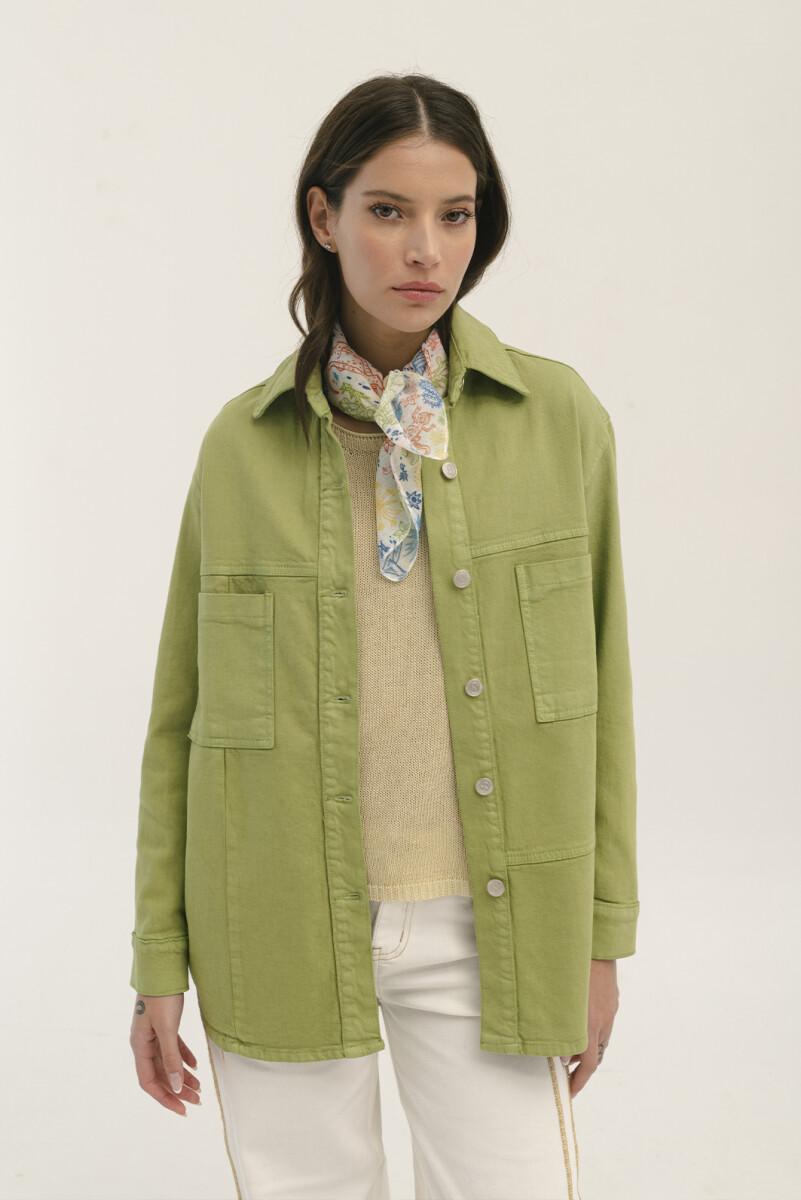 CAMPERA COMBINADA - VERDE 