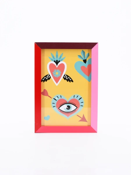 CUADRO OJO CORAZON ESTAMPADO 1