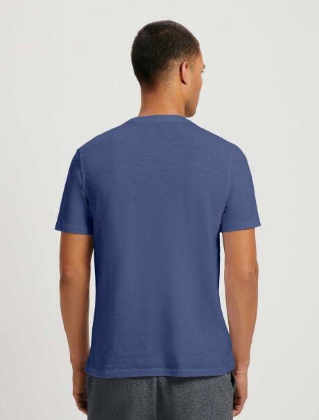 CAMISETA BÁSICA EN FLAMÉ AZUL