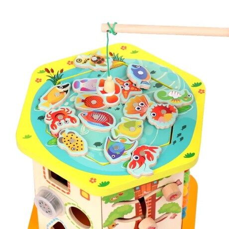 Caja Didáctica Infantil Juego de Actividades 9en1 de Madera Multicolor