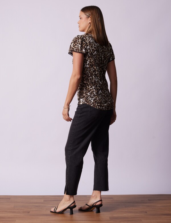 Remera Puntilla MULTI/MARRON