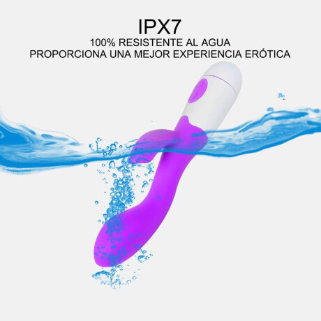 Vibrador Con Doble Estímulo Desing Curvo A Pila Violeta