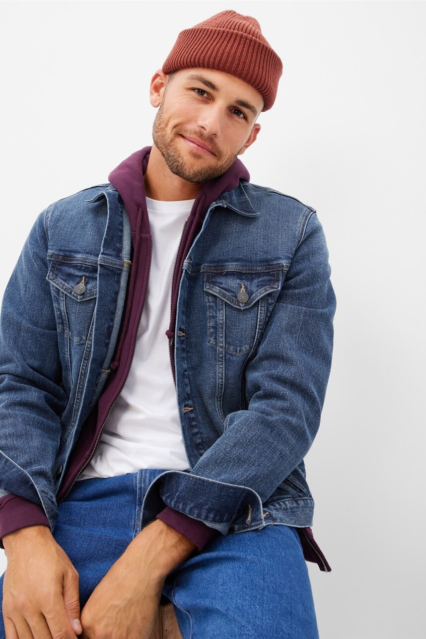 Campera De Jean Icon Hombre Medium Dark