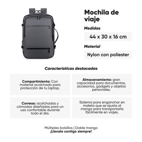 Mochila de viaje Gris
