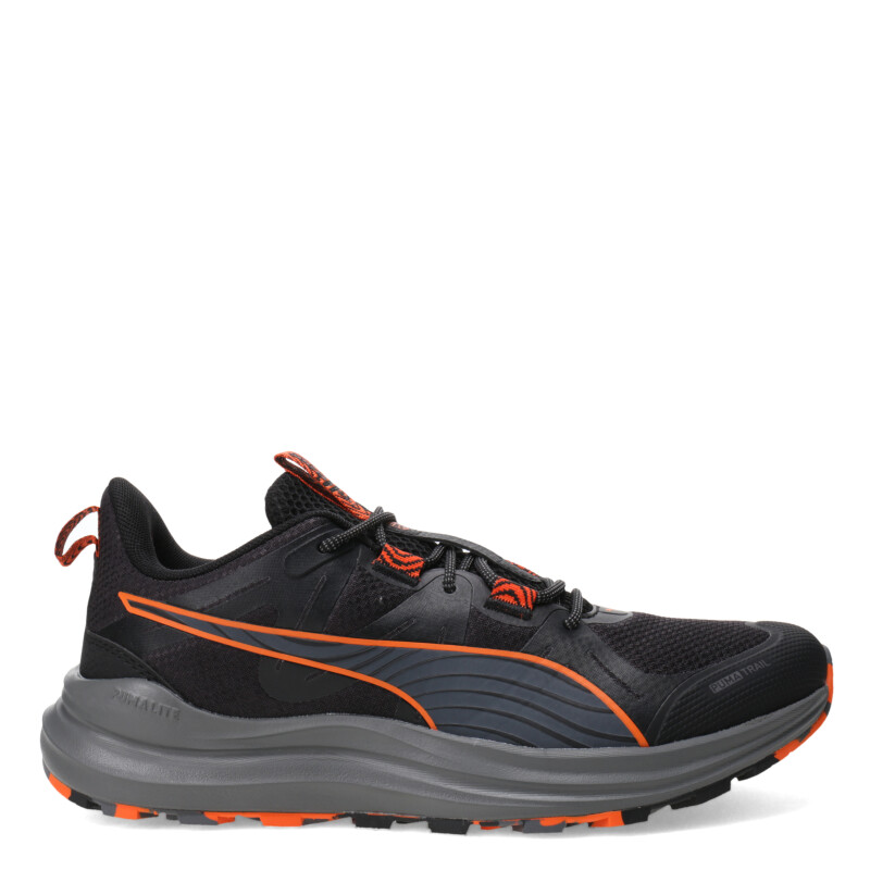 Championes de Hombre Puma Reflect Lite Negro - Anaranjado - Gris