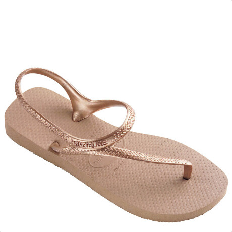 Havaianas Flash Urban Calzado Chancleta Ojota Playa Rosa Gold