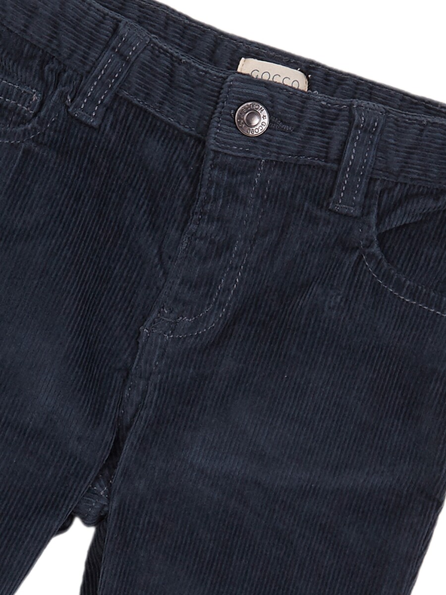 Pantalon 5 Bolsillos De Pana Petroleo