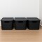 Set x3 caja simil ratán 7 lts NEGRO