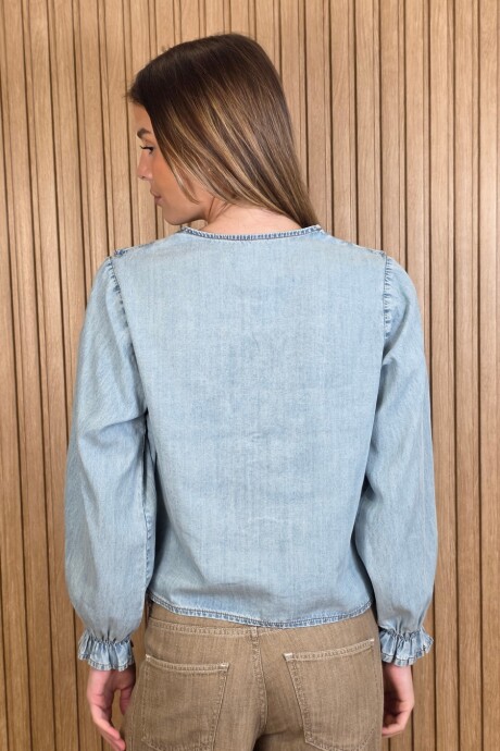 Camisa Astrid Denim Celeste