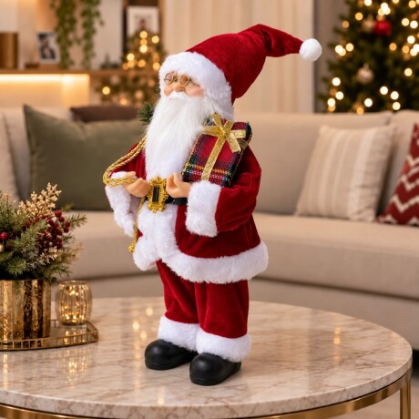 Papá Noel Decorativo Navideño con Bolsa de Regalos - Altura 30cm Papá Noel Decorativo Navideño con Bolsa de Regalos - Altura 30cm