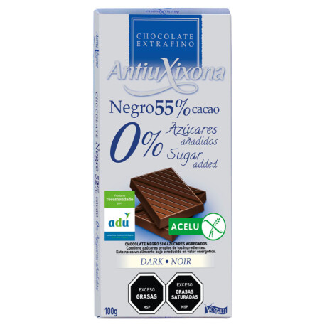Chocolate Antiu Ch Negro Sin Azucar Chocolate Antiu Ch Negro Sin Azucar