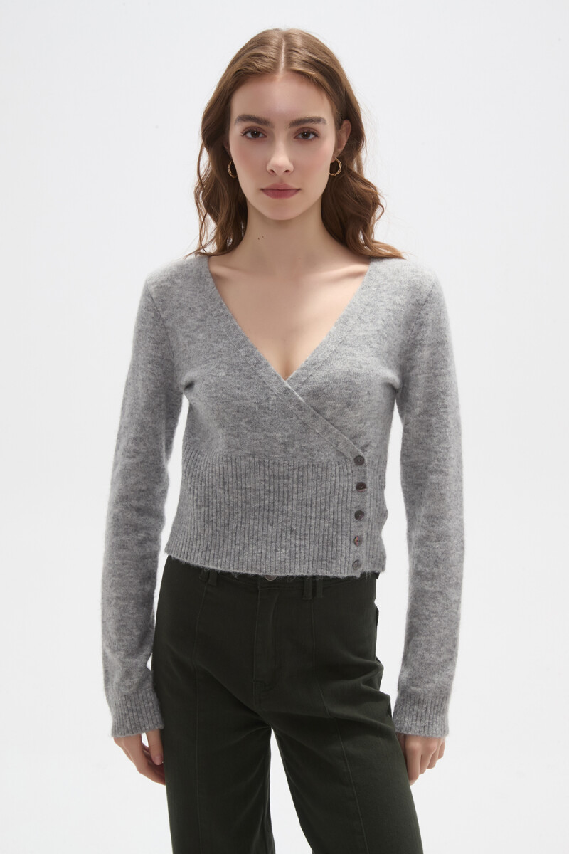Sweater Olme - Gris Melange Medio 