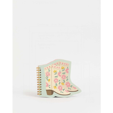 Memo Espiralado De Botita Cowboy Combinacion Multicolor