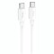 HOCO X96 CABLE HYPER USB-C A USB-C FAST CHARGE 100W 1.0M Cable HOCO X96 USB-C A USB-C Carga Rápida 100W Longitud 1M - White