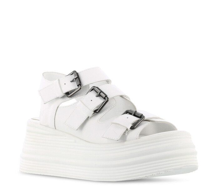 Sandalia PRIAMO con hebillas y plataforma MissCarol - White - MissCarol -  146.S21160064 — Miss Carol