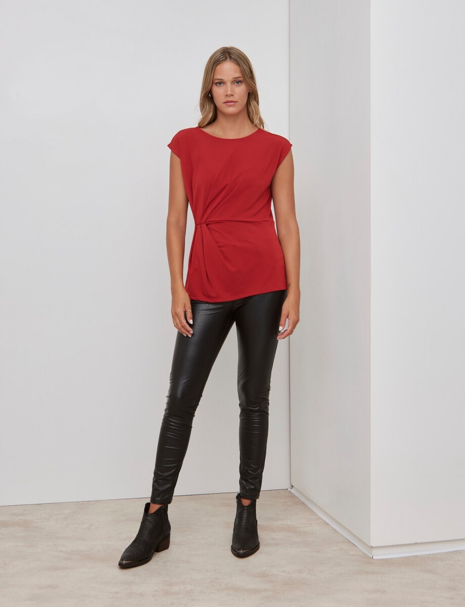 Blusa Plisada - Terracota 