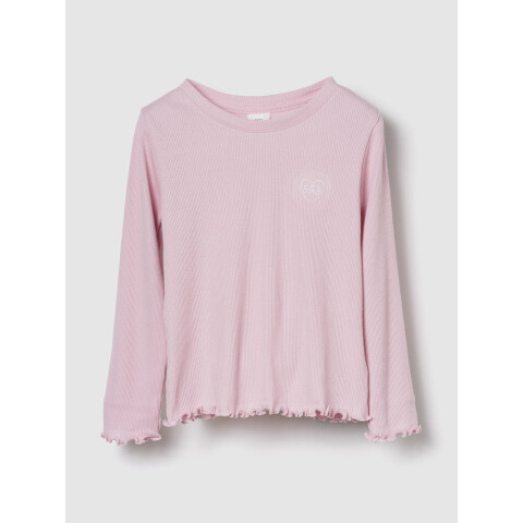 V-JPN LS LOGO RIB TEE PURE PINK