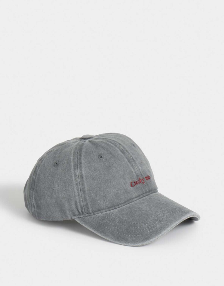 Gorra Denim Bordada - Gris Medio 