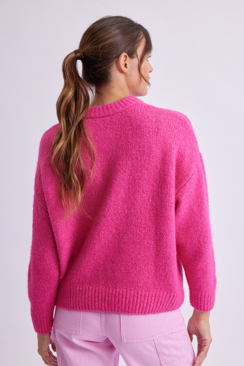 Buzo de punto básico Fucsia