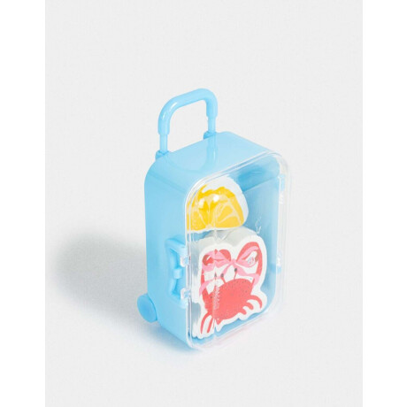 Set De Gomas En Valijita Combinacion Multicolor