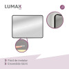 Espejo Horizontal Lumax Suleban c/marco y luz 90x70cm Negro