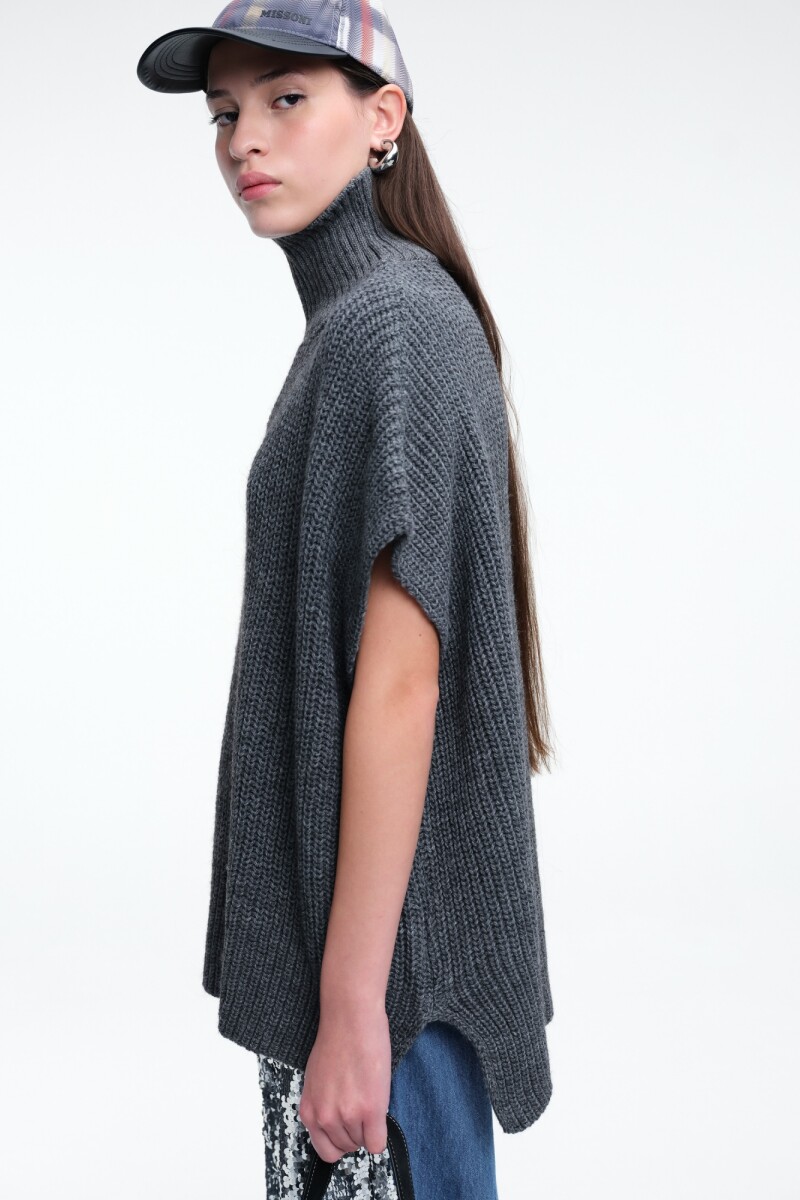 CHALECO PONCHO Gris