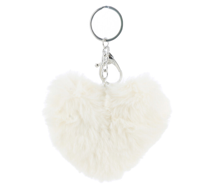 Llavero de Mujer Miss Carol en simil piel Blanco Hueso