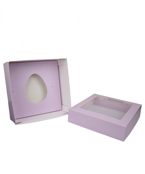 Caja 20x20x9,5 c/visor. LILA