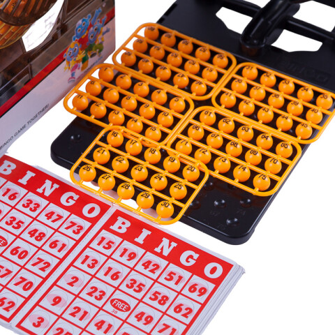 3x2 Bingo Juego de mesa con 45 cartones 75 numeros y bolille Unica