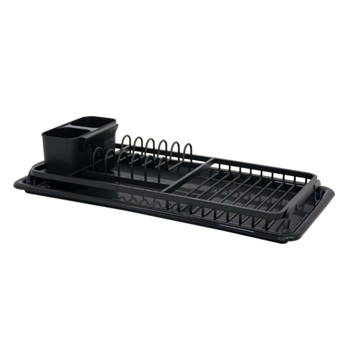 Escurridor 23X48Cms Aluminio C/Bandeja Pp - Negro 