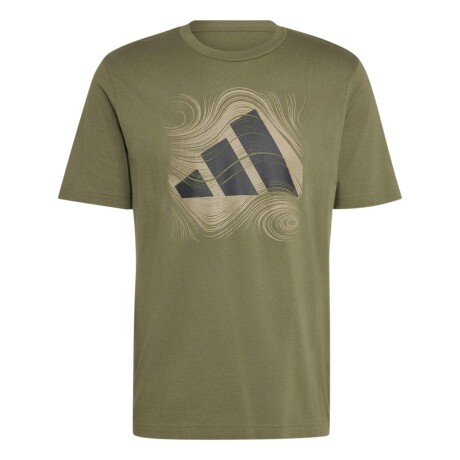 Remera de Hombre Adidas Nt Logo Verde Oliva