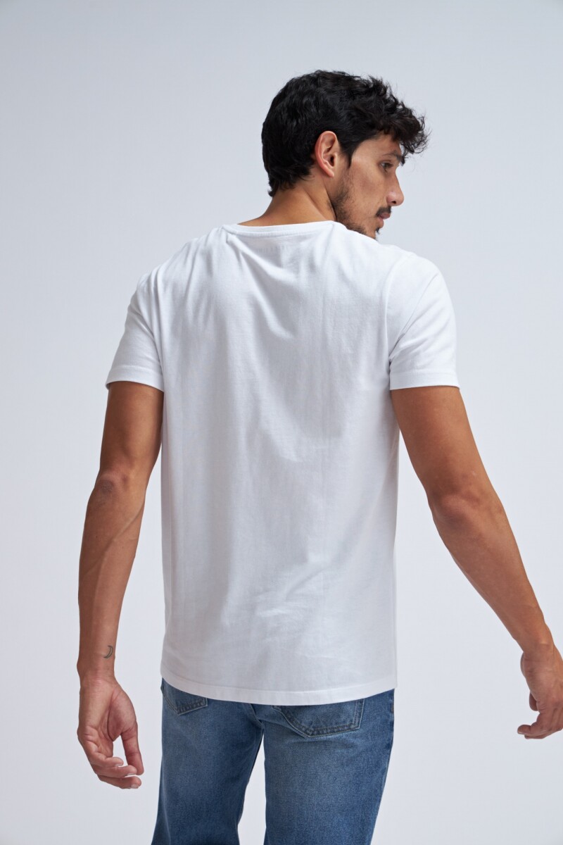 Remera manga corta cuello redondo Blanca