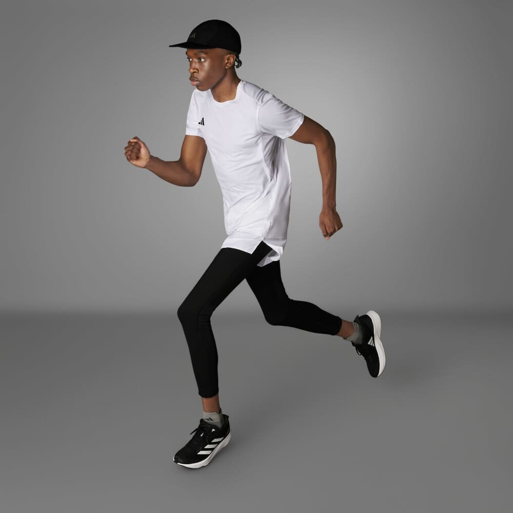 Polos Running Adizero E Tee Hombre White