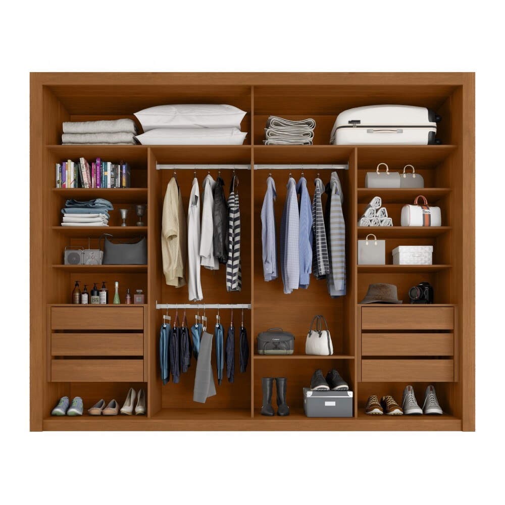 Ropero 2 Puertas Corredizas - Imperador Cinamomo