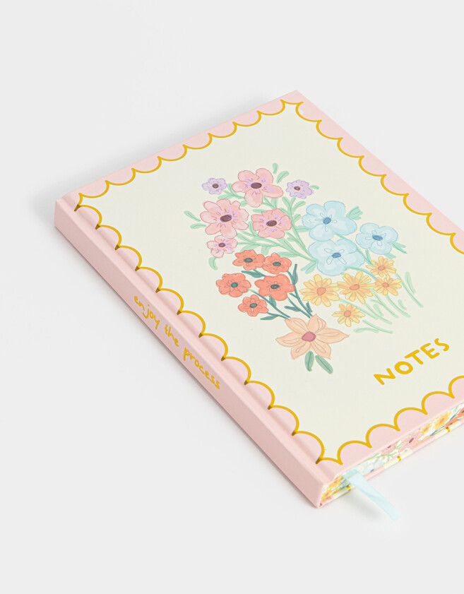 Anotadores Cuadernos y Memos Flores Cuaderno Notes "enjoy The Process" - Combinacion Multicolor