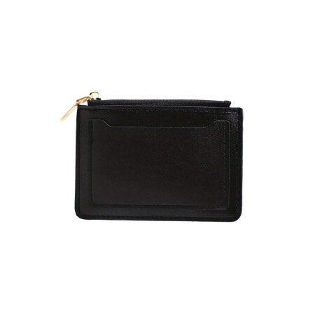 Monedero tarjetero de cuerina Negro