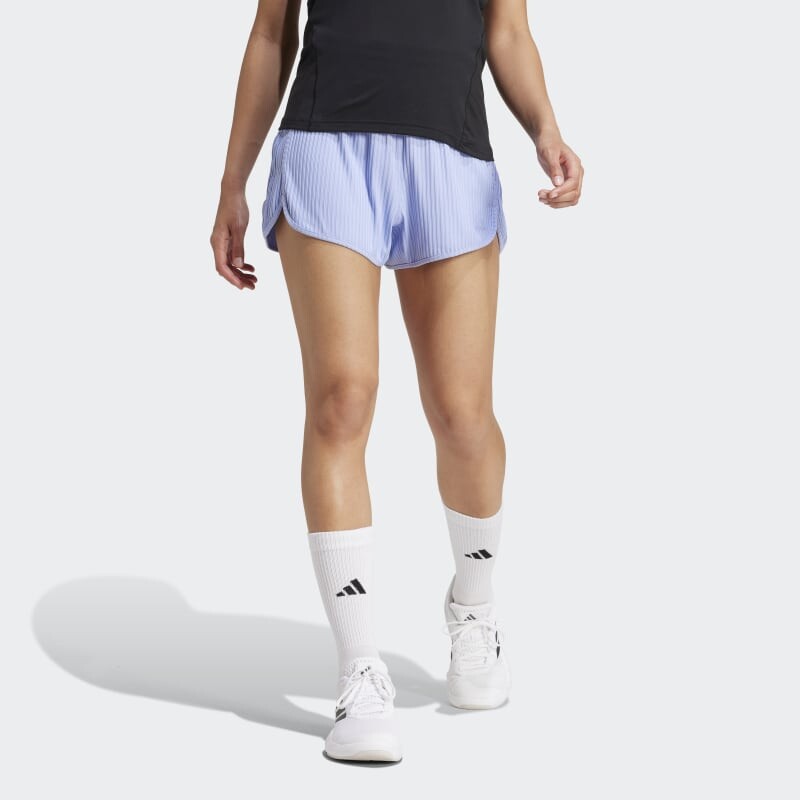 Short Adidas All Gym Seasonal Rib High-Rise Azul