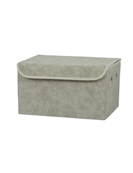 CAJA ORGANIZADOR RECT C/TAPA 38X29XH22CM PU GRIS CAJA ORGANIZADOR RECT C/TAPA 38X29XH22CM PU GRIS