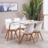 Silla De Comedor Set X4 Eames Nordica De Madera Nueva Asiento Acolchado Relleno Espuma Nuevo Imback Color Blanco Silla De Comedor Set X4 Eames Nordica De Madera Nueva Asiento Acolchado Relleno Espuma Nuevo Imback Color Blanco