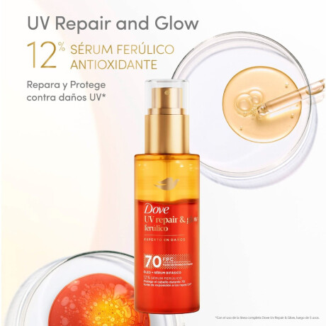 Óleo Capilar Dove Uv Repair & Glow + Ferúlico 110ml Óleo Capilar Dove Uv Repair & Glow + Ferúlico 110ml